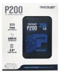 SSD памет Patriot - P200 , 256GB, 2.5'', SATA III - 2t