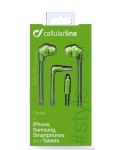 Слушалки с микрофон Cellularline - Smarty, зелени - 2t