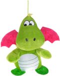 Плюшена играчка Morgenroth Plusch – Зелен седящ Динозавър, 22 cm - 1t