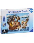 Пъзел Ravensburger от 200 части - Сражаващи се пиратски кораби - 1t