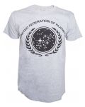Тениска Star Trek - Federation, сив, размер S - 1t