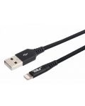 Кабел Tellur - TLL155221, USB-A/Lightning, 1 m, черен - 2t