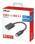Кабел Trust - USB-C to USB 3, черен - 4t