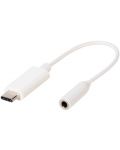 Адаптер Vivanco - 45389, USB-C/жак 3.5 mm, бял - 1t