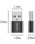 Адаптер Yesido - GS09, USB-A/USB-C, черен - 3t