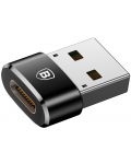 Адаптер Baseus - CAAOTG-01, USB-A/USB-C, черен - 2t