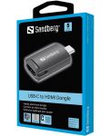 Адаптер Sandberg - 136-34, USB-C/HDMI Dongle, черен - 2t