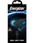 Адаптер Energizer - HC3HDMI, USB-C/HDMI, черен - 2t