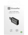 Адаптер XtremeMac - XWH-ACA-13, USB-C/USB-A, черен - 6t