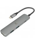 Адаптер Xtorm - USB-C към HDMI/USB, сив - 1t