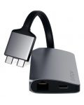Адаптер Satechi - Multimedia, Dual USB-C, сив - 3t