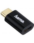 Адаптер Hama - 178399, USB-C/Micro USB, черен - 1t