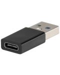 Адаптер Vivanco - 45351, USB-A/USB-C, черен - 2t