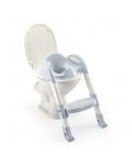 Адаптор за тоалетна чиния Thermobaby Kiddyloo - Сгъваем, със стълба, Baby Blue - 1t