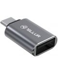 Адаптер Tellur - TLL155691, USB-C/USB-A, сив - 1t