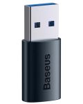 Адаптер Baseus - Ingenuity, USB-A/USB-C, тъмносин - 1t