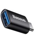 Адаптер Baseus - Ingenuity, USB-C/USB-A, черен - 2t