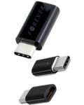 Адаптер Forever - 3576, Micro USB/USB-C, черен - 3t