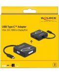 Адаптер Delock - 63129, USB-C, черен - 3t