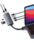 Адаптер Satechi - Multimedia, Dual USB-C, сив - 4t