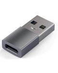 Адаптер Satechi - Aluminum, USB-A/USB-C, сив - 1t