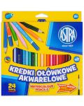 Акварелни моливи Astra - 24 цвята - 1t