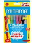 Акварелни пастели Mitama - Soft Maxi, измиващи се, 6 цвята - 1t