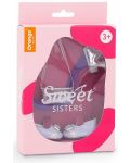 Аксесоари за кукла Orange Toys Sweet Sisters - Светлосини обувки, чанта и лилав кичур - 2t