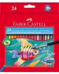 Акварелни моливи Faber-Castell Grip - 24 цвята - 1t