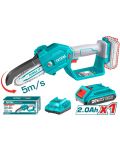 Акумулаторен верижен трион TOTAL - Mini, 13 cm, 20 V / 2 Ah - 2t