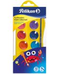 Акварелни бои Pelikan Junior - 12 цвята, асортимент - 1t