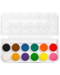 Акварелни бои Deli Color Emotion - EC15-12, 12 цвята + четка - 2t