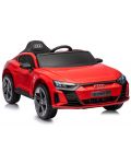 Акумулаторна кола Chipolino - Audi e-Tron, с кожена седалка, червена - 3t