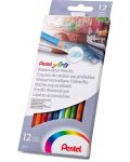 Акварелни цветни моливи Pentel - Arts, 12 цвята - 1t