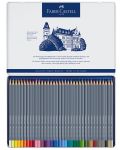 Акварелни моливи Faber-Castell Goldfaber Aqua - 36 цвята, в метална кутия - 2t