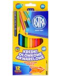 Акварелни моливи Astra - 12 цвята - 1t