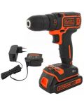 Акумулаторен винтоверт Black & Decker - BDCDC18, 18V, 30 Nm, с батерия и зарядно - 1t