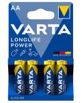 Алкална батерия VARTA - Longlife power, АА, 4 бр. - 1t