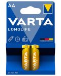 Алкална батерия VARTA - Longlife, АА, 2 бр. - 1t