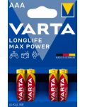 Алкални батерии VARTA - Longlife Max Power, ААА, 4 бр. - 1t