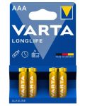 Алкална батерия VARTA - Longlife, ААА, 4 бр.  - 1t