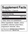 L-Arginine, 850 mg, 90 капсули, Swanson - 2t