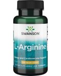 L-Arginine, 500 mg, 100 капсули, Swanson - 1t