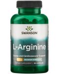 L-Arginine, 850 mg, 90 капсули, Swanson - 1t