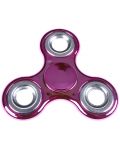 Антистресова играчка Fidget Spinner  - Хромиран, розов - 1t