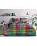Комплект за спалня TAC - Colorful Kirmizi, антибактериален, 100% памук ранфорс - 1t