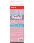 Комплект цветни джъмбо моливи APLI - 6 цвята, пастел - 2t