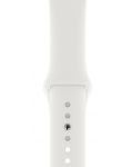 Смарт часовник Apple S4 - 40mm, сребрист, бяла силиконова каишка - 4t