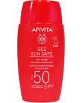 Apivita Bee Sun Safe Подаръчен комплект със слънцезащитен флуид, SPF50, с несесер, 2 части (Лимитирано) - 2t