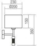 Аплик Smarter - Astrid 01-1176, IP20, 240V, E27, 1x42W, xром - 2t